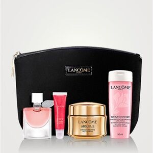 Lancôme 5pc skincare set w Cosmetic Bag New! GWP